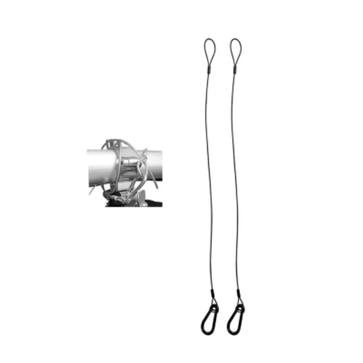 GENERICO - 2 Cables Acero Recubierto 52kg Metro y medio x 4mm