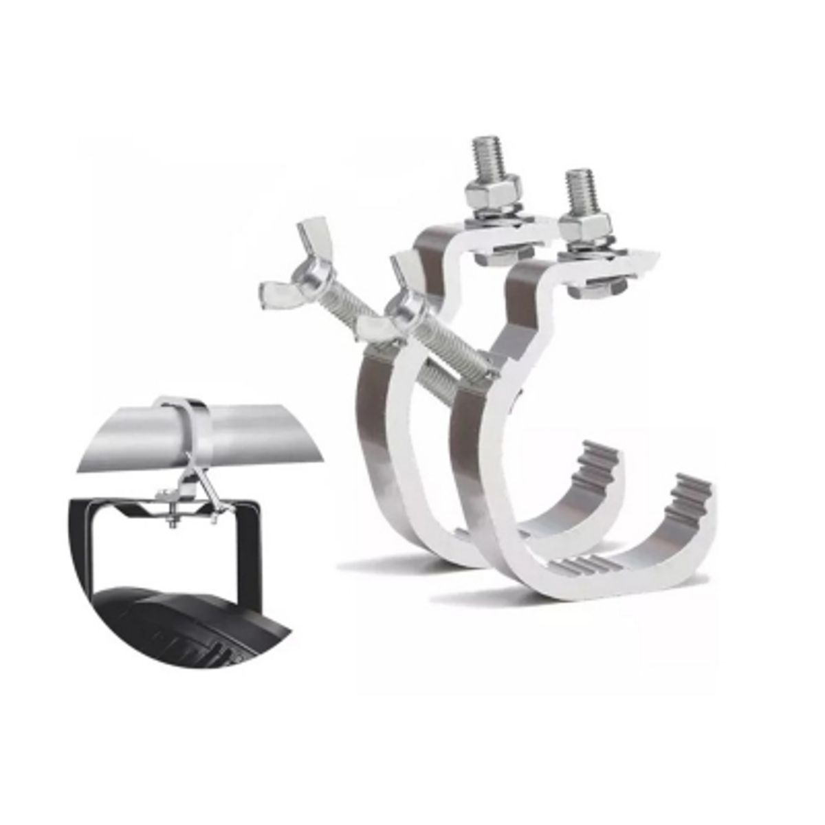 GENERICO - 2 Gancho Truss Aluminio Iluminación Proyector Luz Escenario