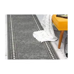 MROTTO - Alfombra Pasillo GRIS 70 cm x 5 metros con Goma Sin Overlock