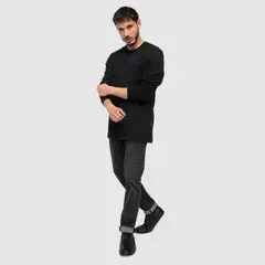 BUBBA - Long Shirt Black Velvet Black