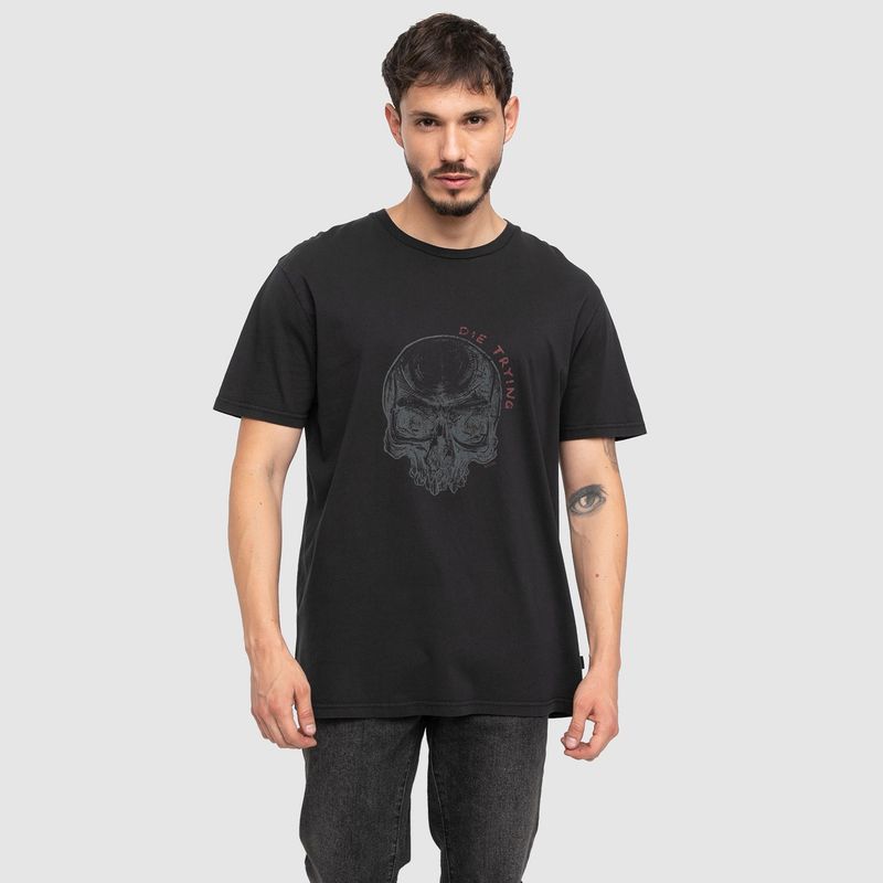 BUBBA - Cotton Tee Die Trying Black  Black Bubba