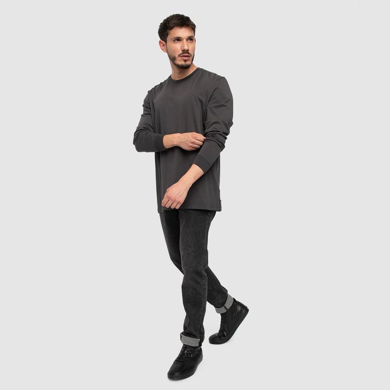 BUBBA - Long Shirt Dark Grey  Black Bubba_.