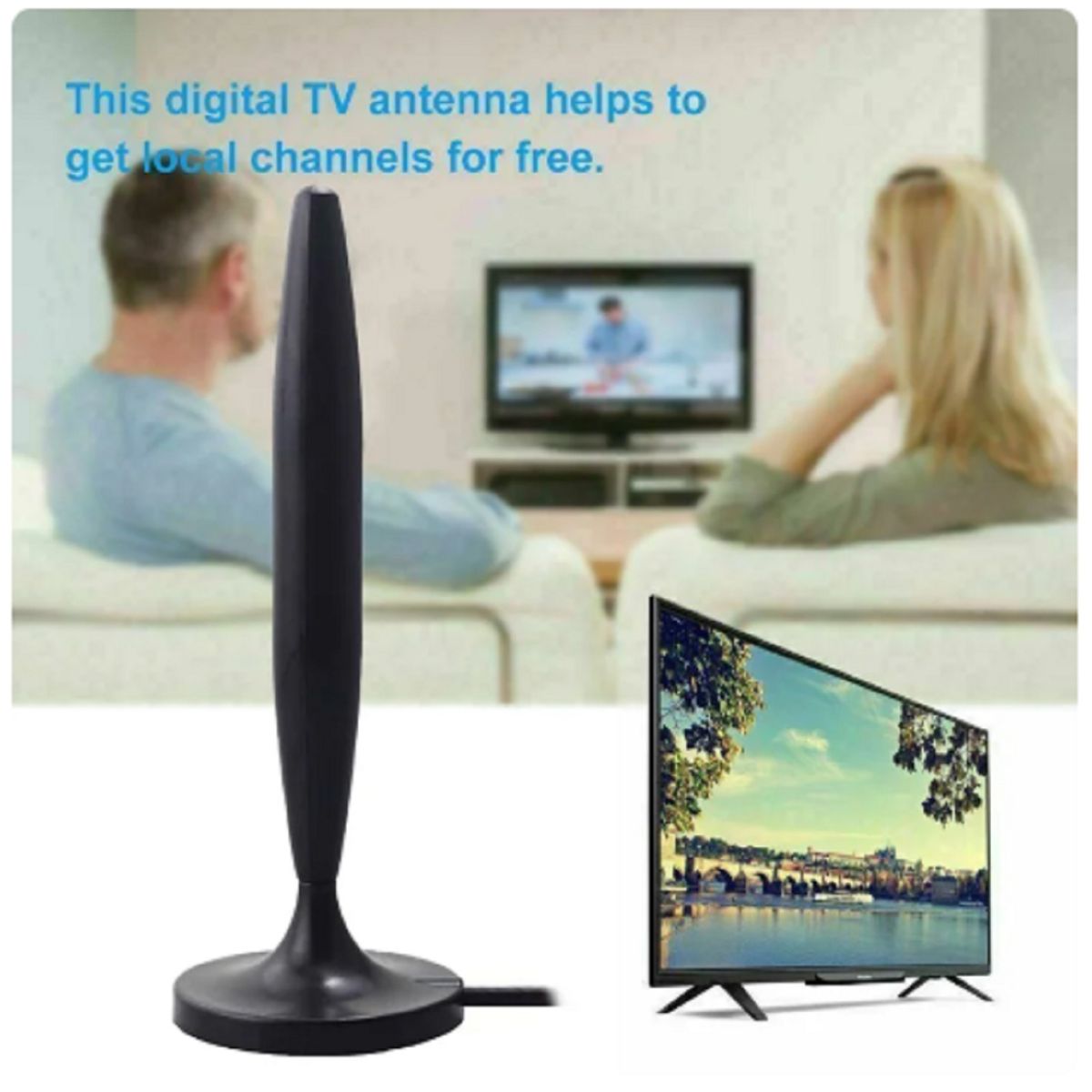 GENERICO - Antena Hd Tv Digital Abierta Tvd Interior Coaxial Dcm130