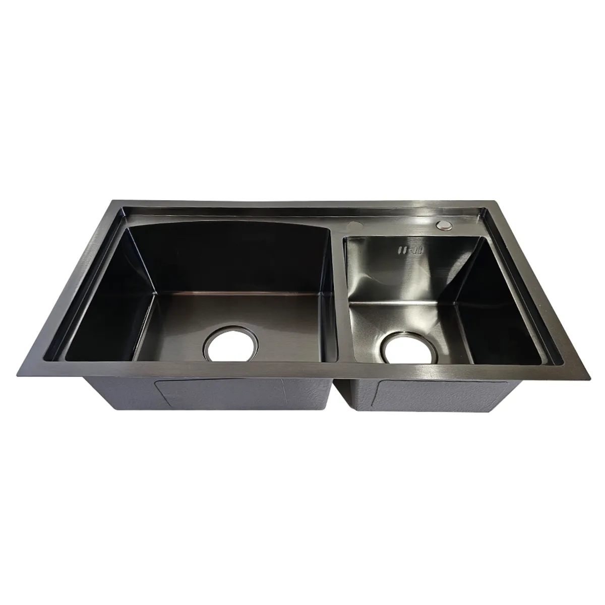 MODERN SPACE - Lavaplatos 78x43 Cm Negro Deluxe + Grifería Monomando Negra