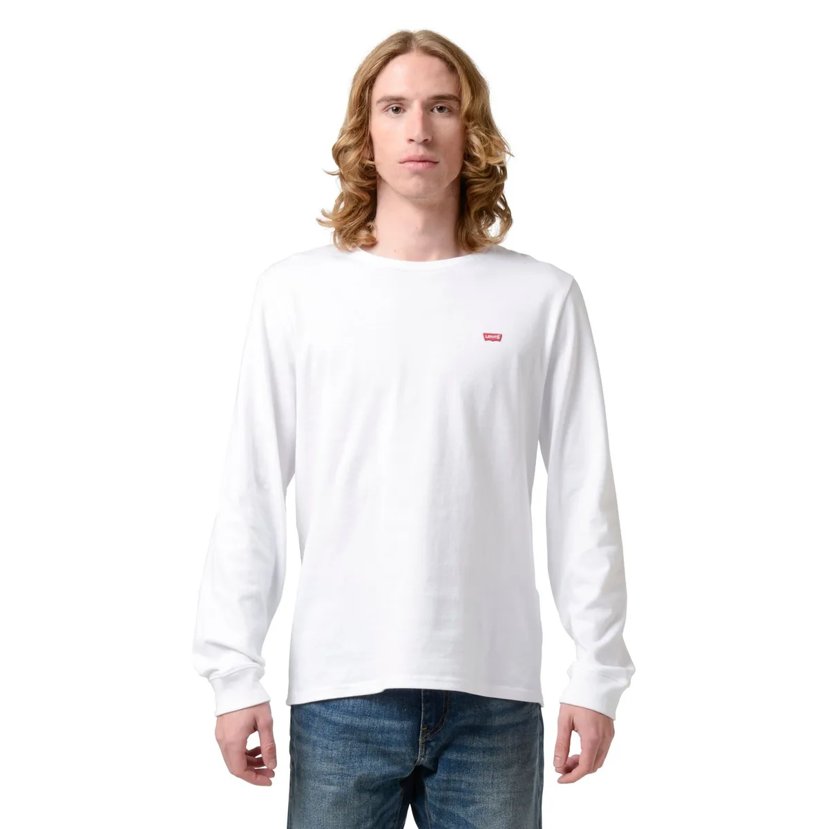 LEVIS - Polera Hombre Regular Fit Lisa ML Blanco Levis