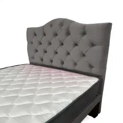 FLOBAL - Cama 1 Plaza Ovalado, Incluye Base + Respaldo + Colchón