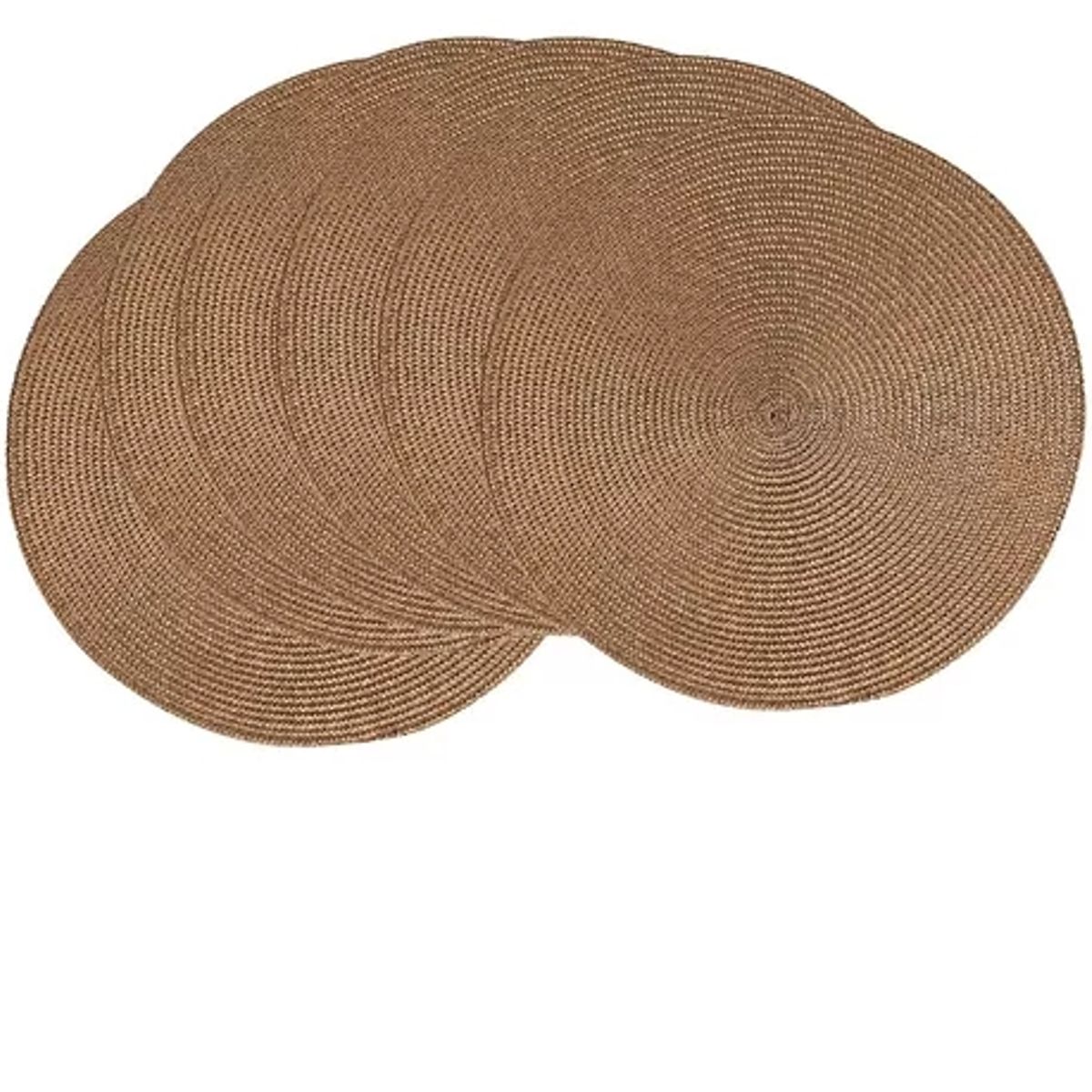 GENERICO - Set De 6 Individuales Redondos Trenzados 38 Cm