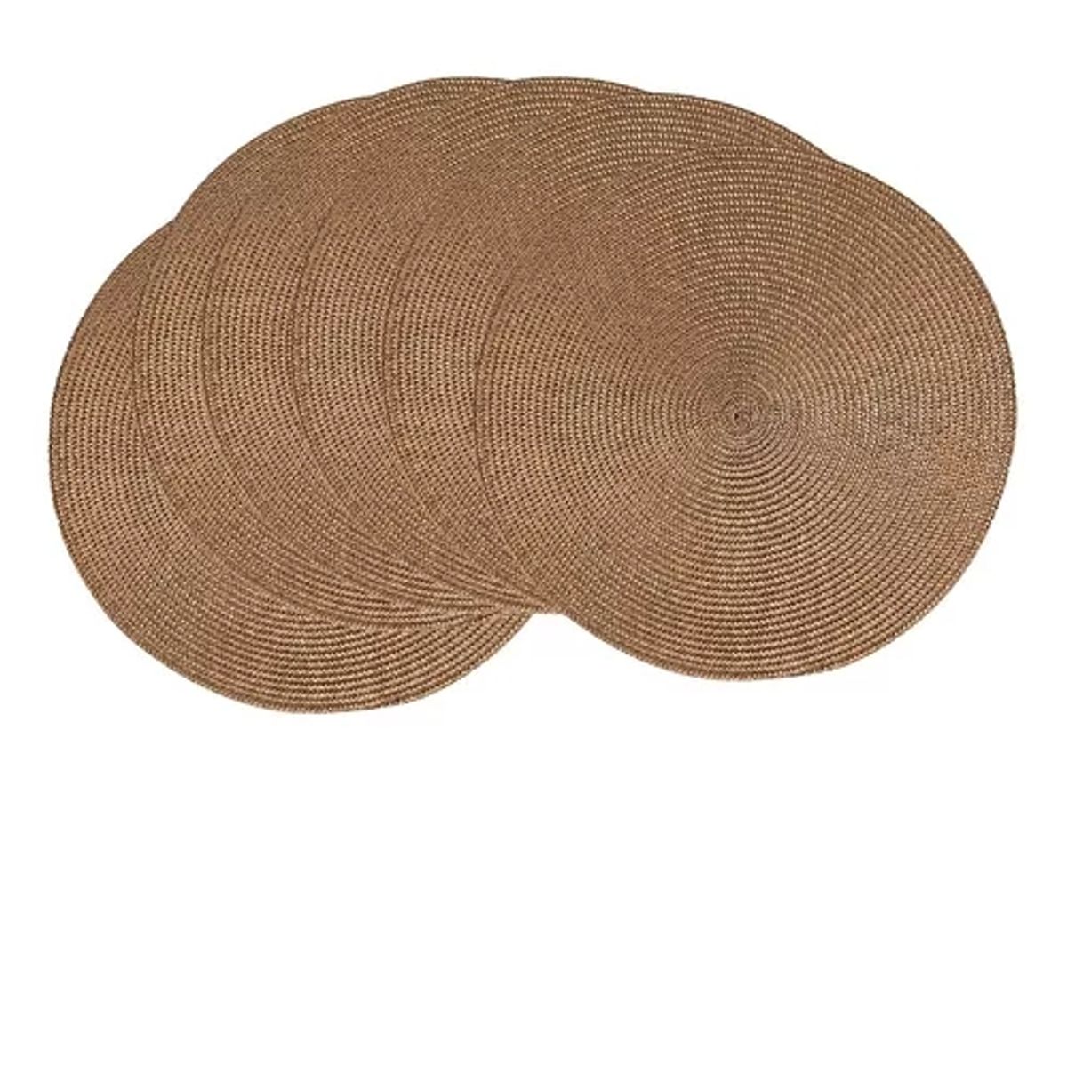 GENERICO - Set De 6 Individuales Redondos Trenzados 38 Cm