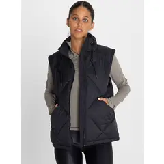 BSOUL - Parka Mujer Vest Quilted Negra