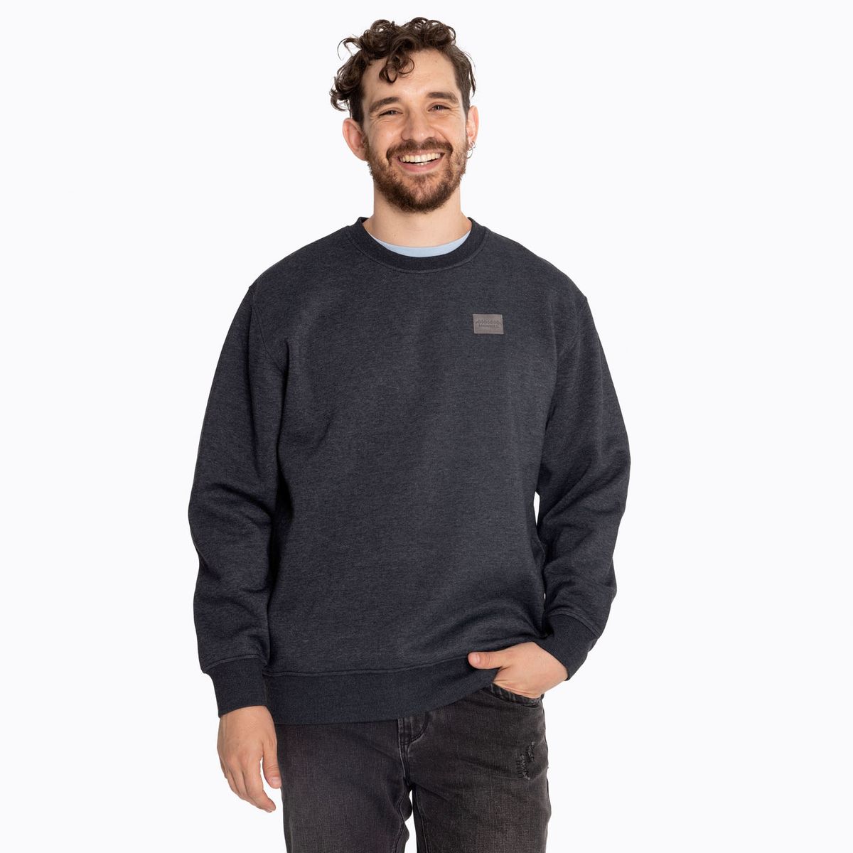 MERRELL - Polerón Hombre Crew Neck Negro MERRELL
