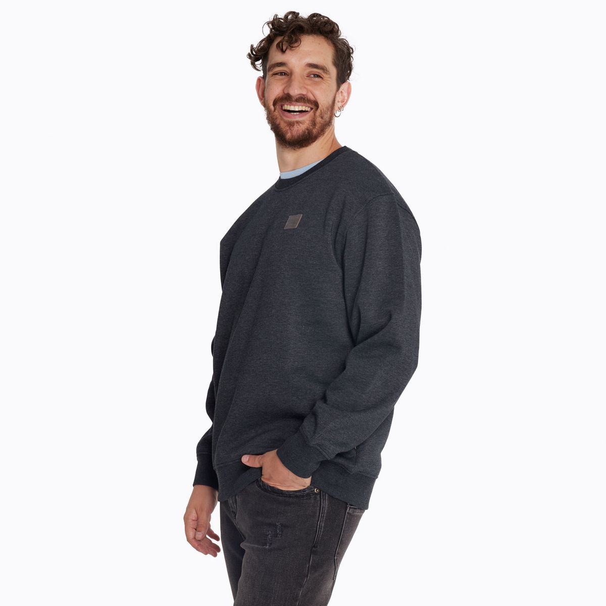 MERRELL - Polerón Hombre Crew Neck Negro MERRELL