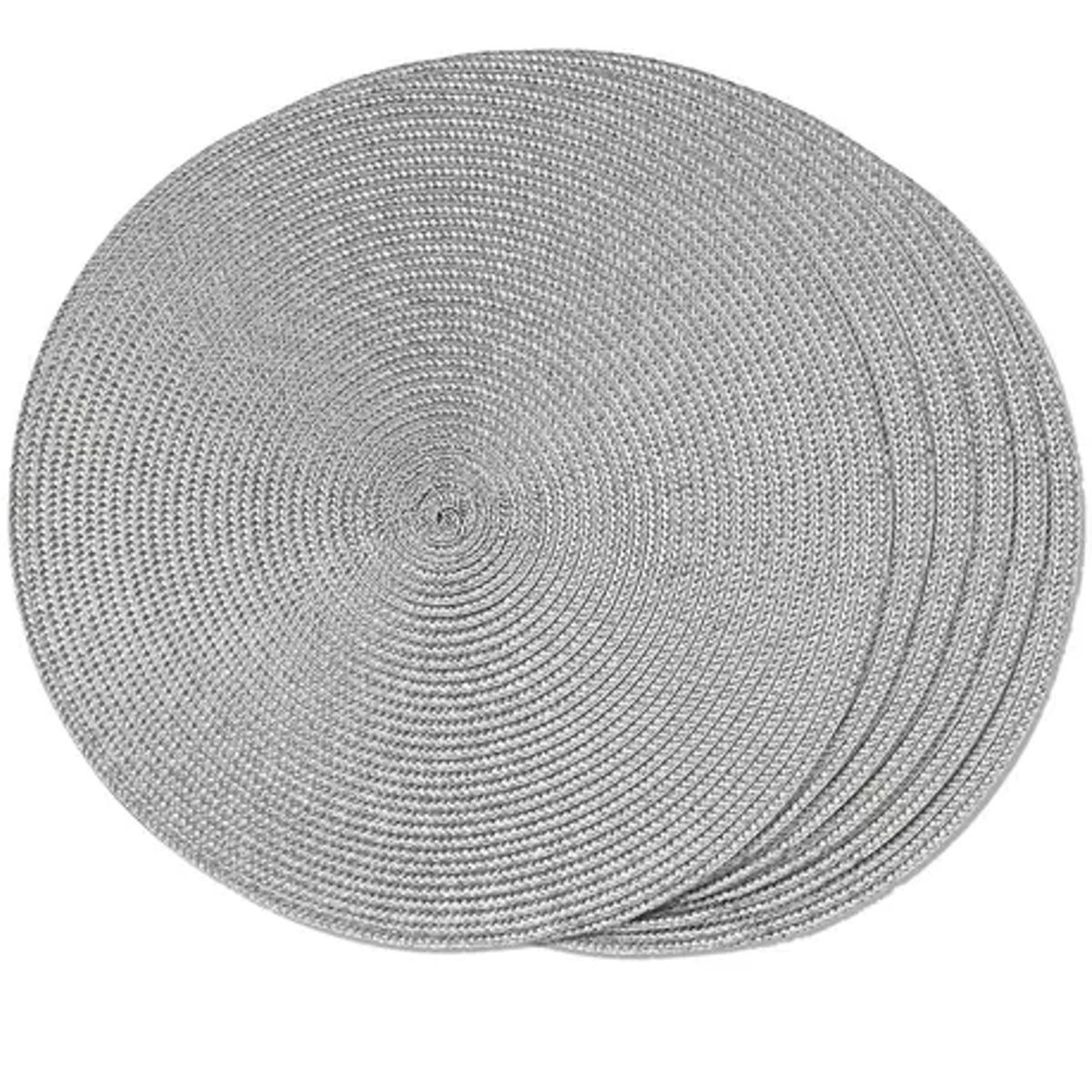 GENERICO - Set De 6 Individuales Redondos Trenzados 38 Cm