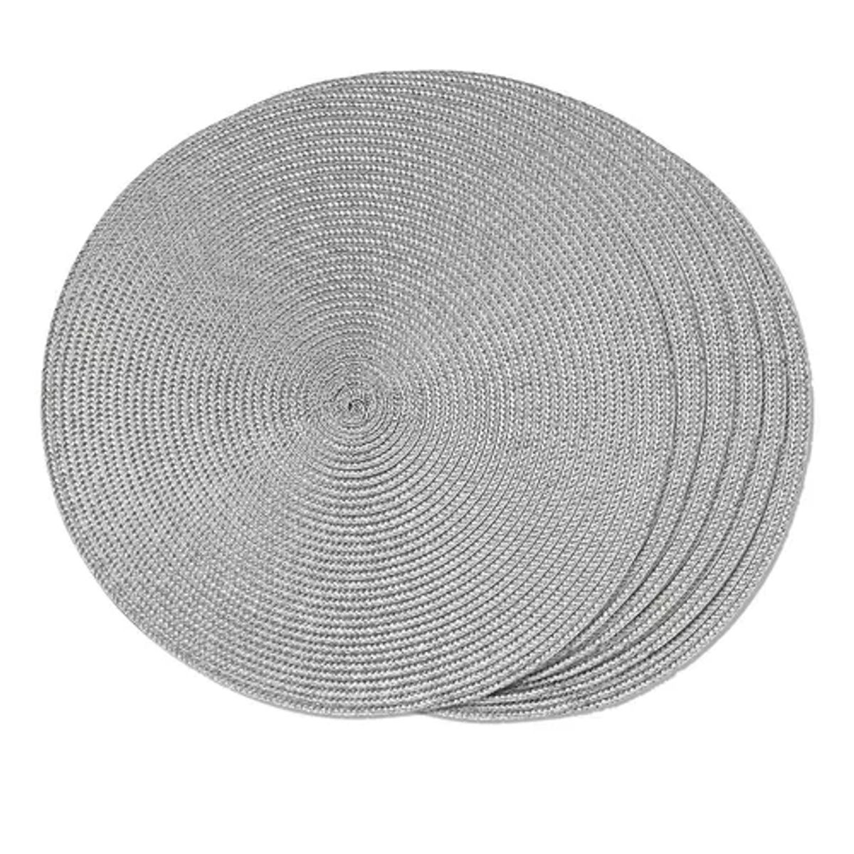 GENERICO - Set De 6 Individuales Redondos Trenzados 38 Cm