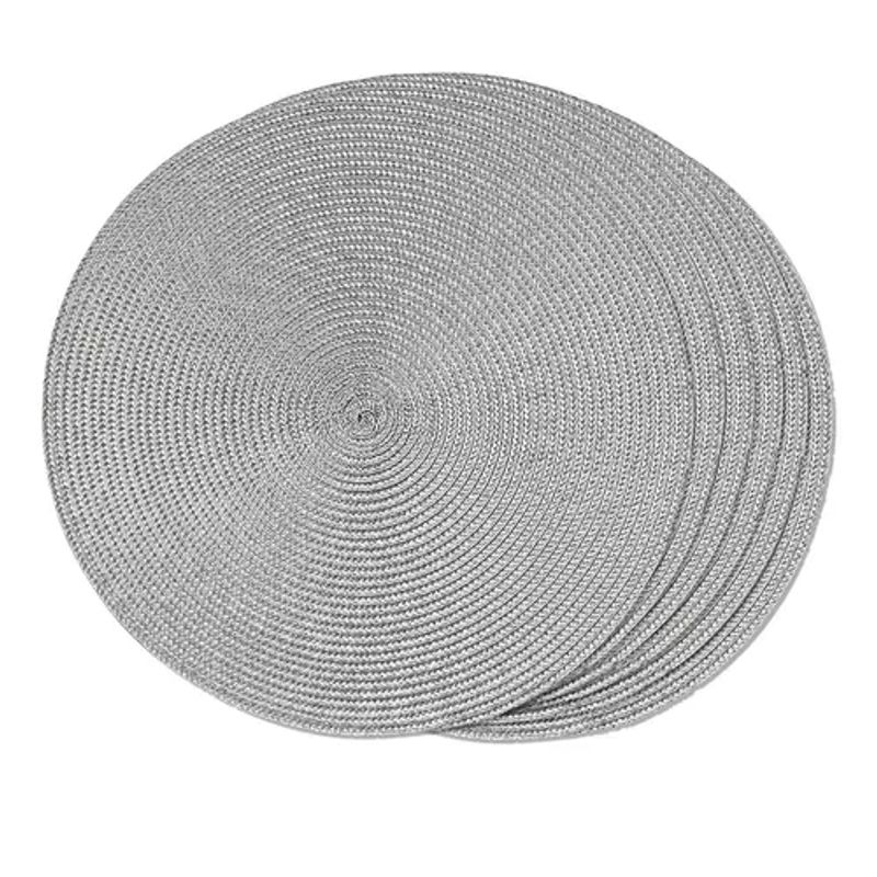 GENERICO - Set De 6 Individuales Redondos Trenzados 38 Cm