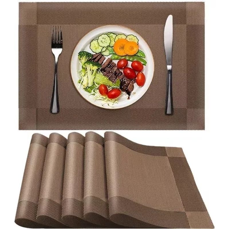 GENERICO - Set 6 Individuales De Mesa Rectangular Antideslizantes B13