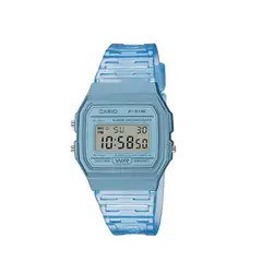 CASIO - Reloj De Pulsera F-91ws-2df Azul Unisex Original