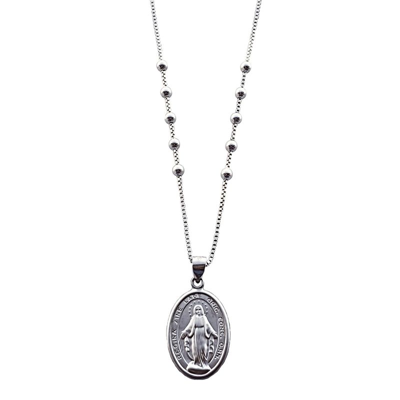 LA GARZA - Collar Plata Virgen de los Rayos Mujer