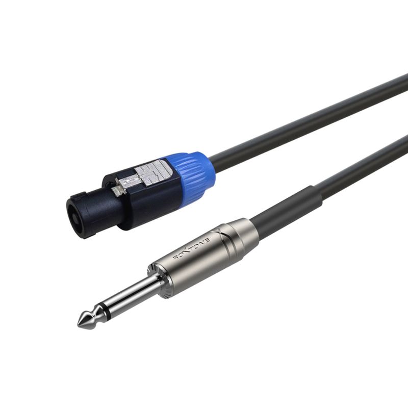 GENERICO - Cable speakon 4 polos hembra a jack mono de 6,3 mm 10 metros