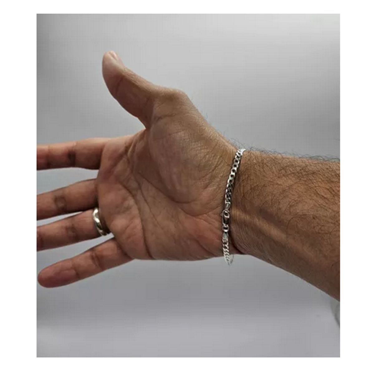 GENERICO - Pulsera Plata Italiana 925 - Grumet Delgada Hombre / Unisex