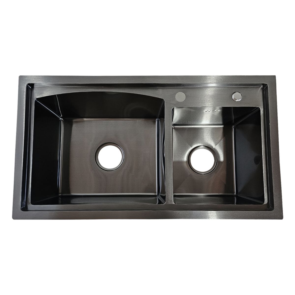 MODERN SPACE - Lavaplatos78x43 cm Negro + Grifería Negra Industrial