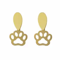 COGGIOLA - Aros Huella Colgante Tope Enchapado Oro 18K