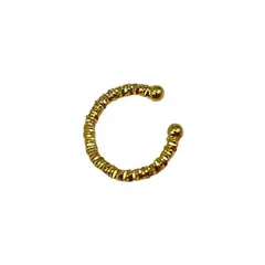 GENERICO - Aro Argolla Piercing Ear Cuff Enchapado En Oro Mas Caja