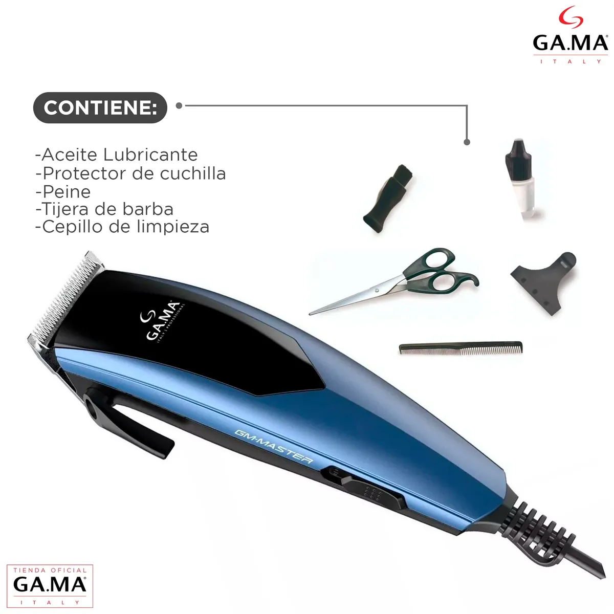 GAMA - Kit Cortapelo Gama Gm Master Magnetic Clipper 10 Accesorios