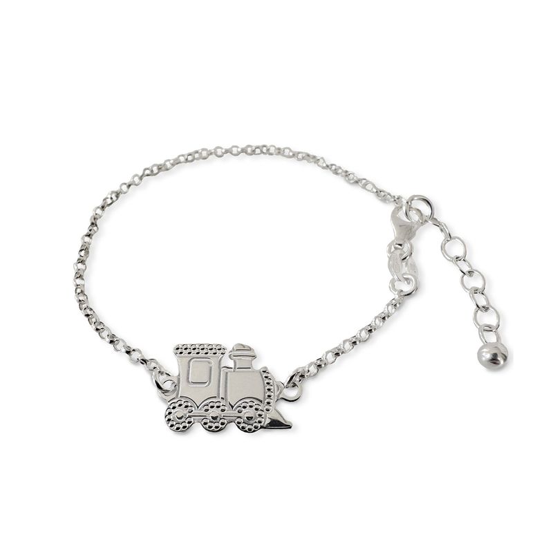 ANDREA COGGIOLA JOYAS - Pulsera Bebé Tren Plata Fina 925