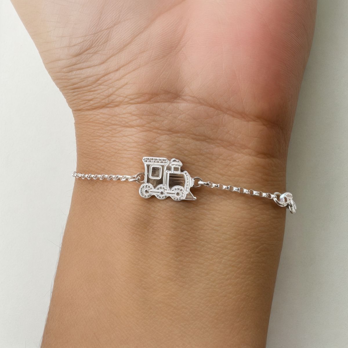 COGGIOLA - Pulsera Bebé Tren Plata Fina 925