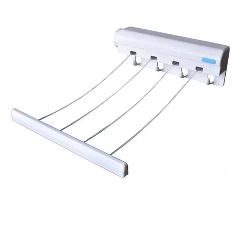 GENERICO - Tendedero Retractil Colgador Ropa De Pared 5 Lineas 2,8mt