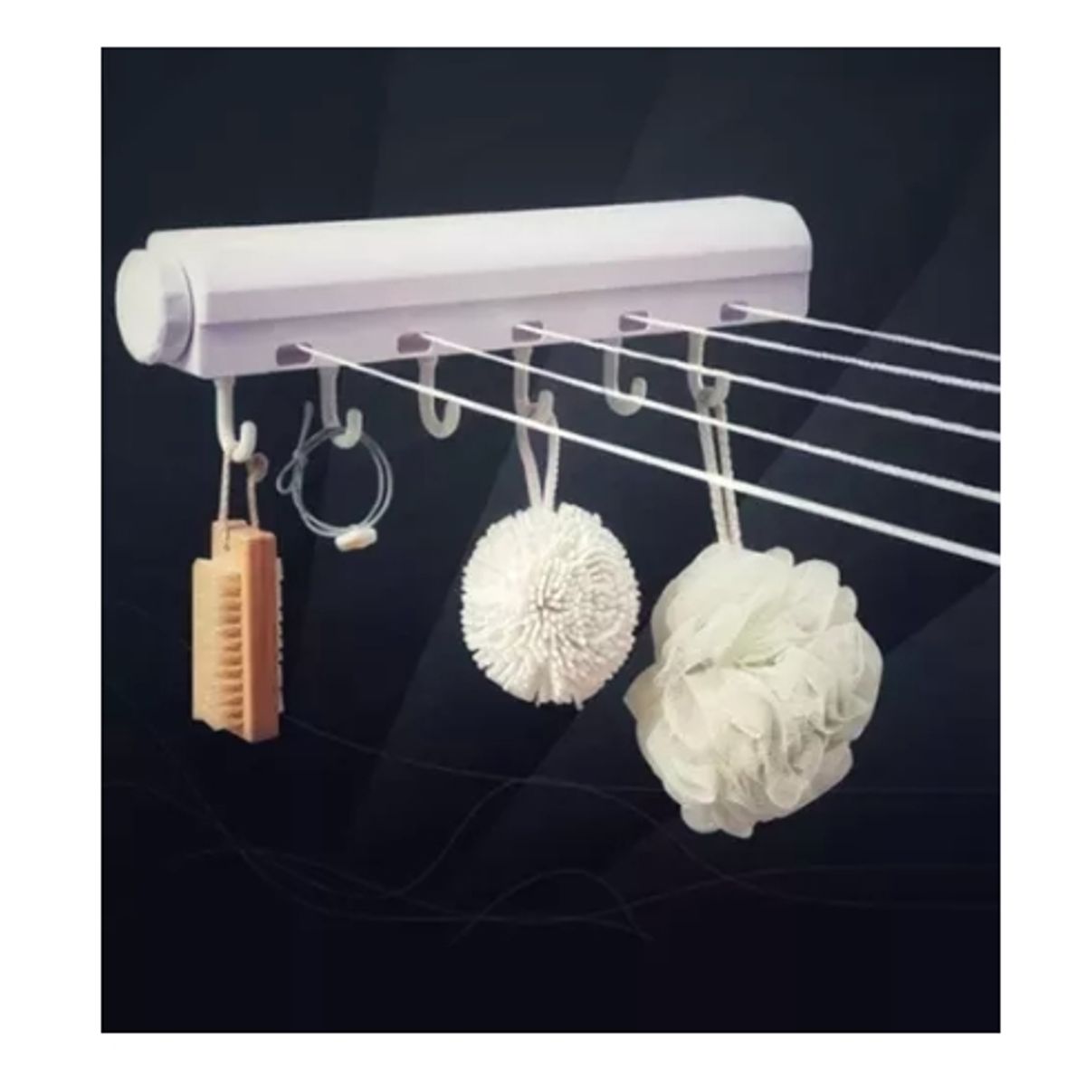 GENERICO - Tendedero Retractil Colgador Ropa De Pared 5 Lineas 2,8mt