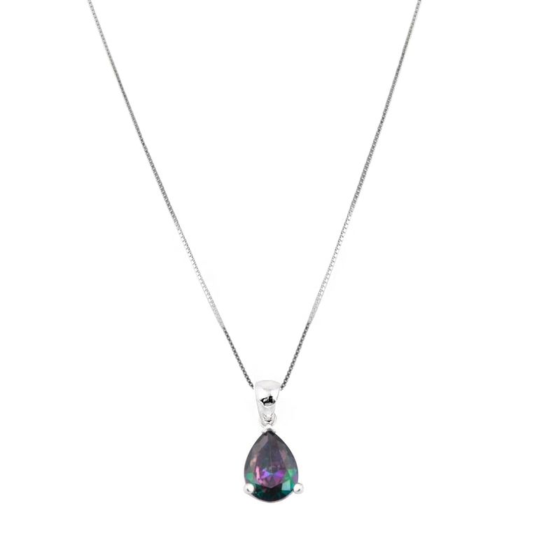 ANDREA COGGIOLA JOYAS - Collar Gota Topacio Místico Plata Fina 925
