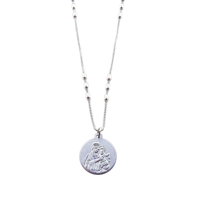 LA GARZA - Collar Plata Virgen del Carmen Mujer