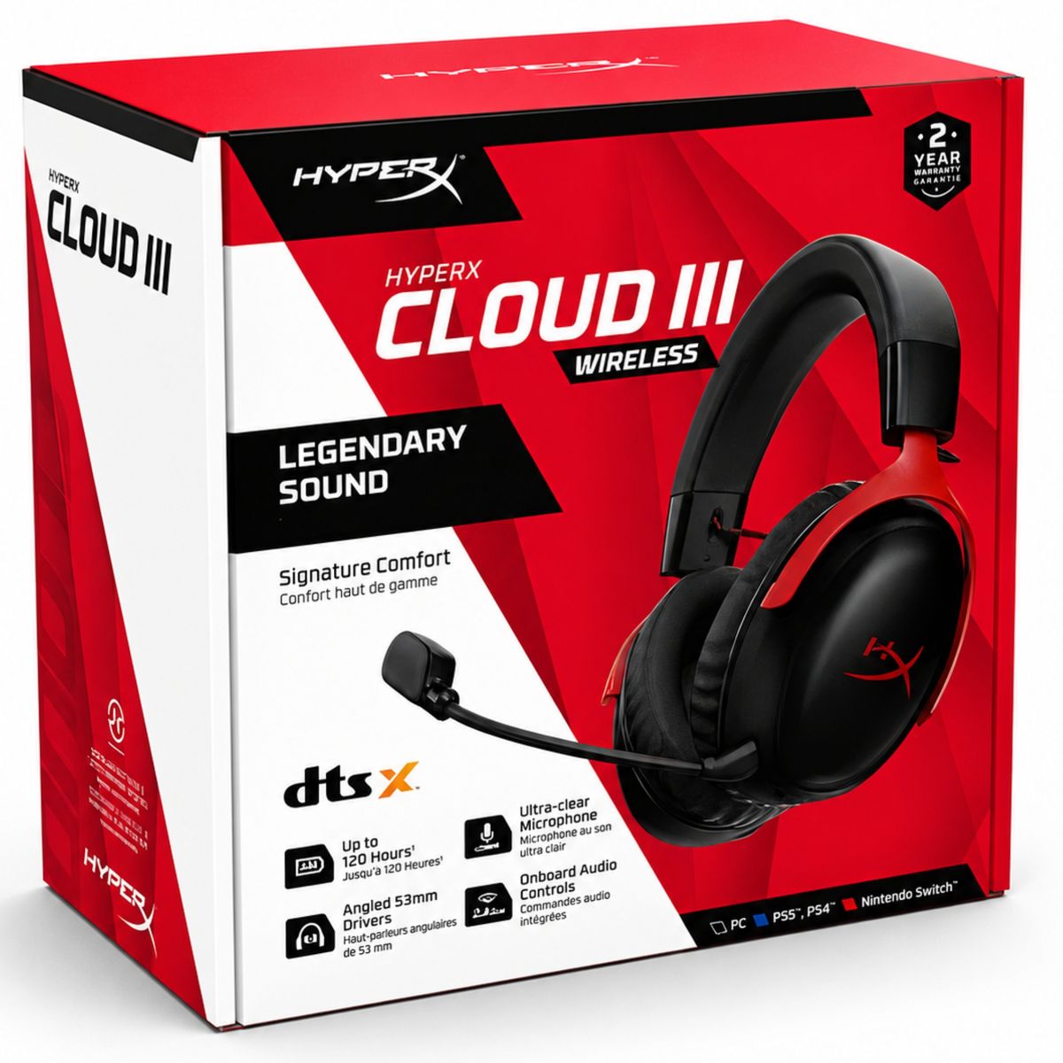 HYPERX - Audífonos HyperX Cloud III Legendary Sound Wireless RED