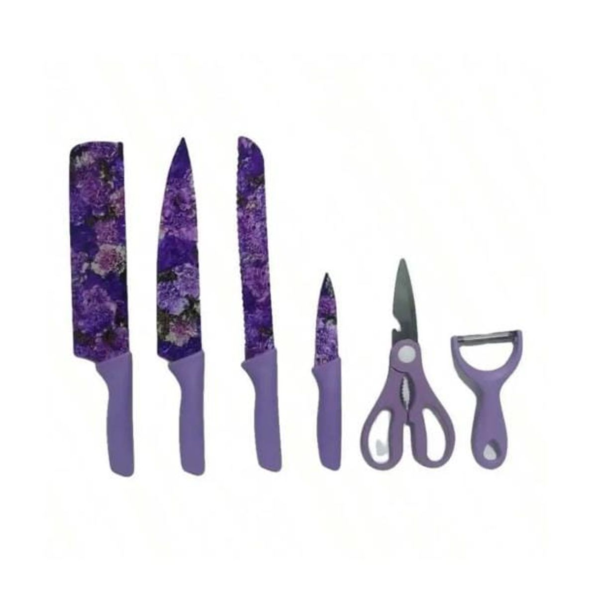 GENERICO - Set De Cuchillos Acero Inoxidable Juego De 6 Piezas