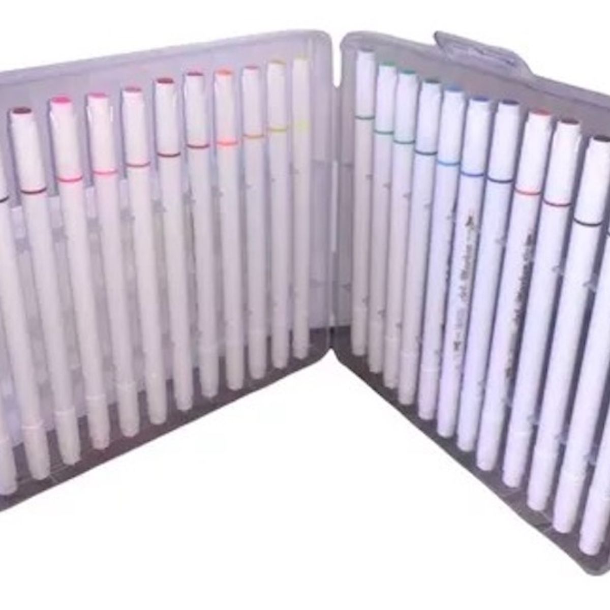 OEM - Set 24 Marcadores Destacadores Doble Punta 24 Colores