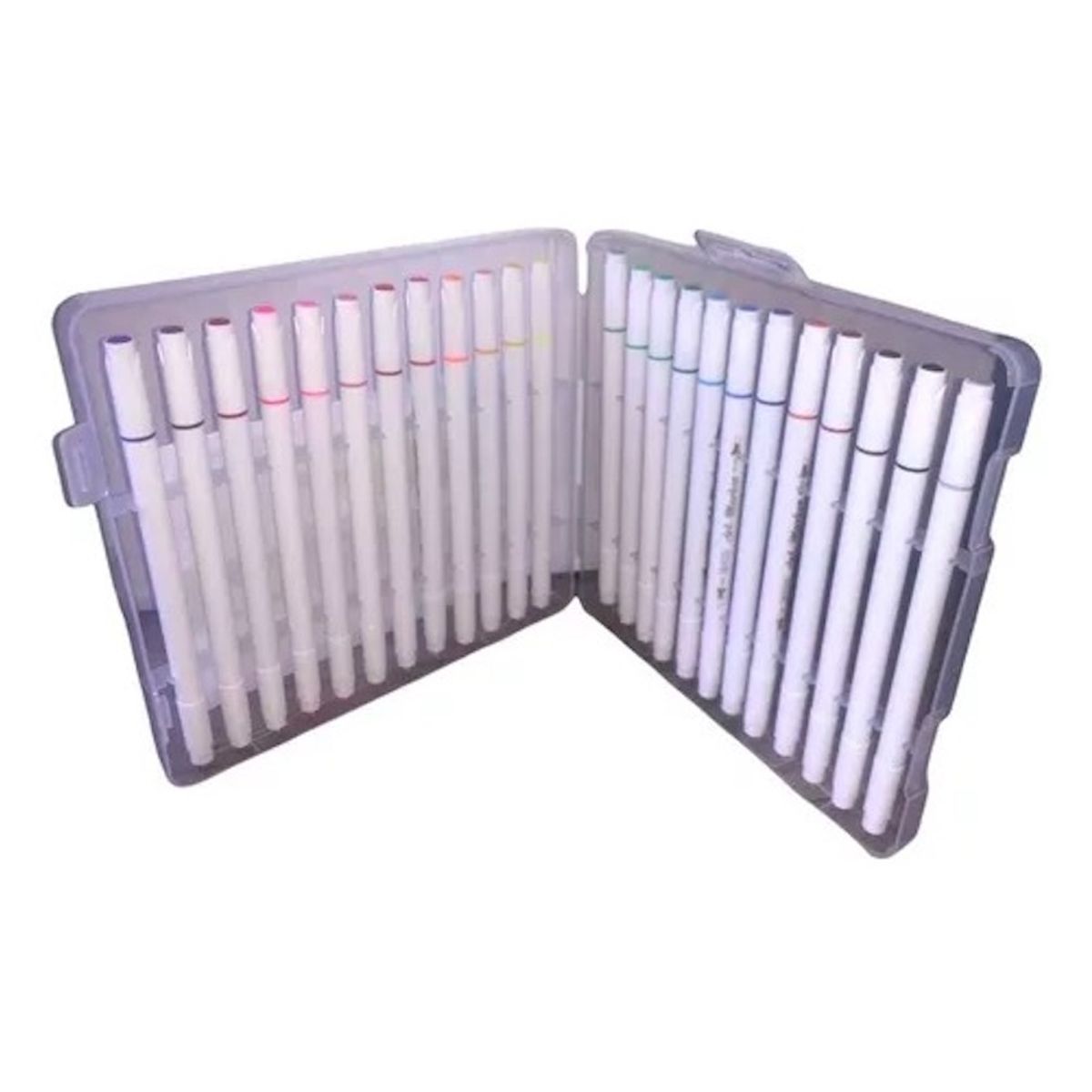 OEM - Set 24 Marcadores Destacadores Doble Punta 24 Colores