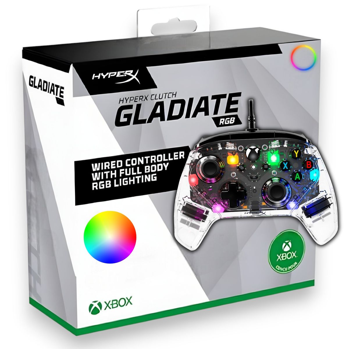 HYPERX - Gamepad Wired HyperX Clutch Gladiate RGB Multiplataformas