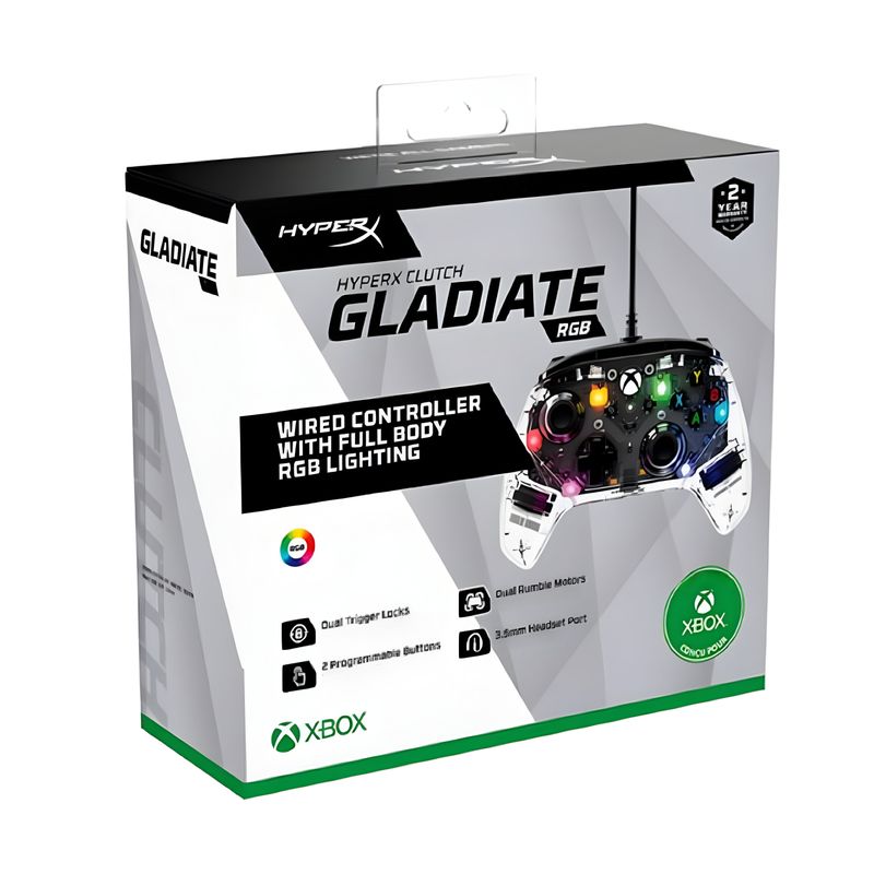 HYPERX - Gamepad Wired HyperX Clutch Gladiate RGB Multiplataformas - Negro