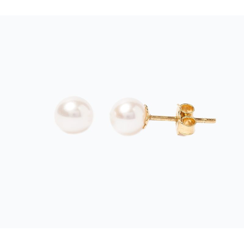 LA GARZA - Aros Oro Amarillo 18 Kts Perla Cultivada 6 mm Mujer