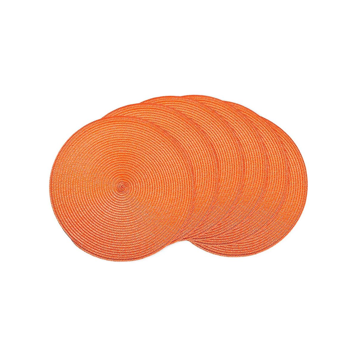 GENERICO - Set De 6 Individuales Redondos Trenzados 38 Cm