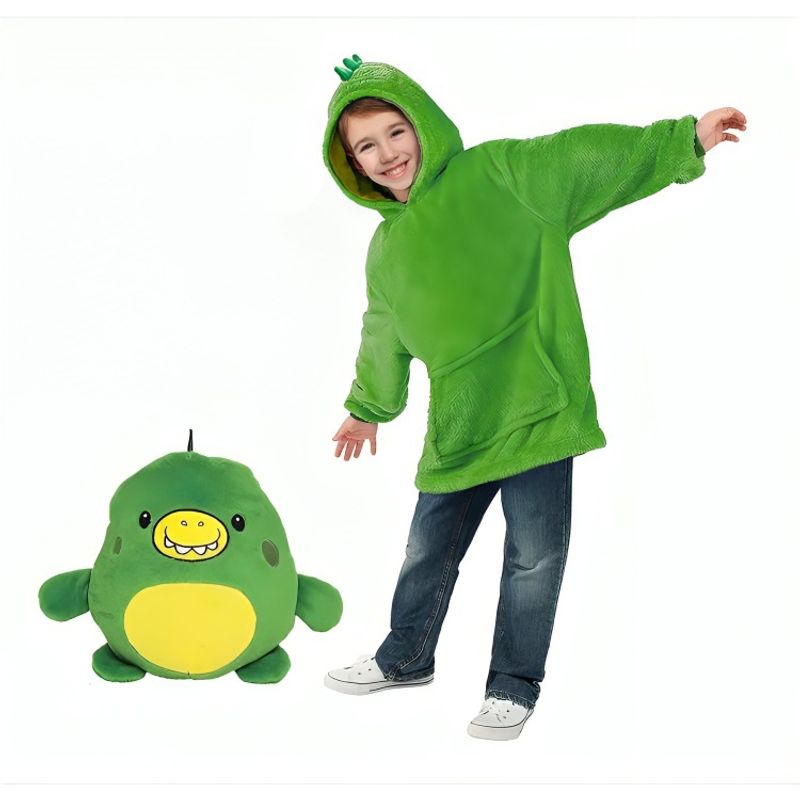 OEM - Polerón Peluche Infantil Con Capucha Mascotas Divertidas