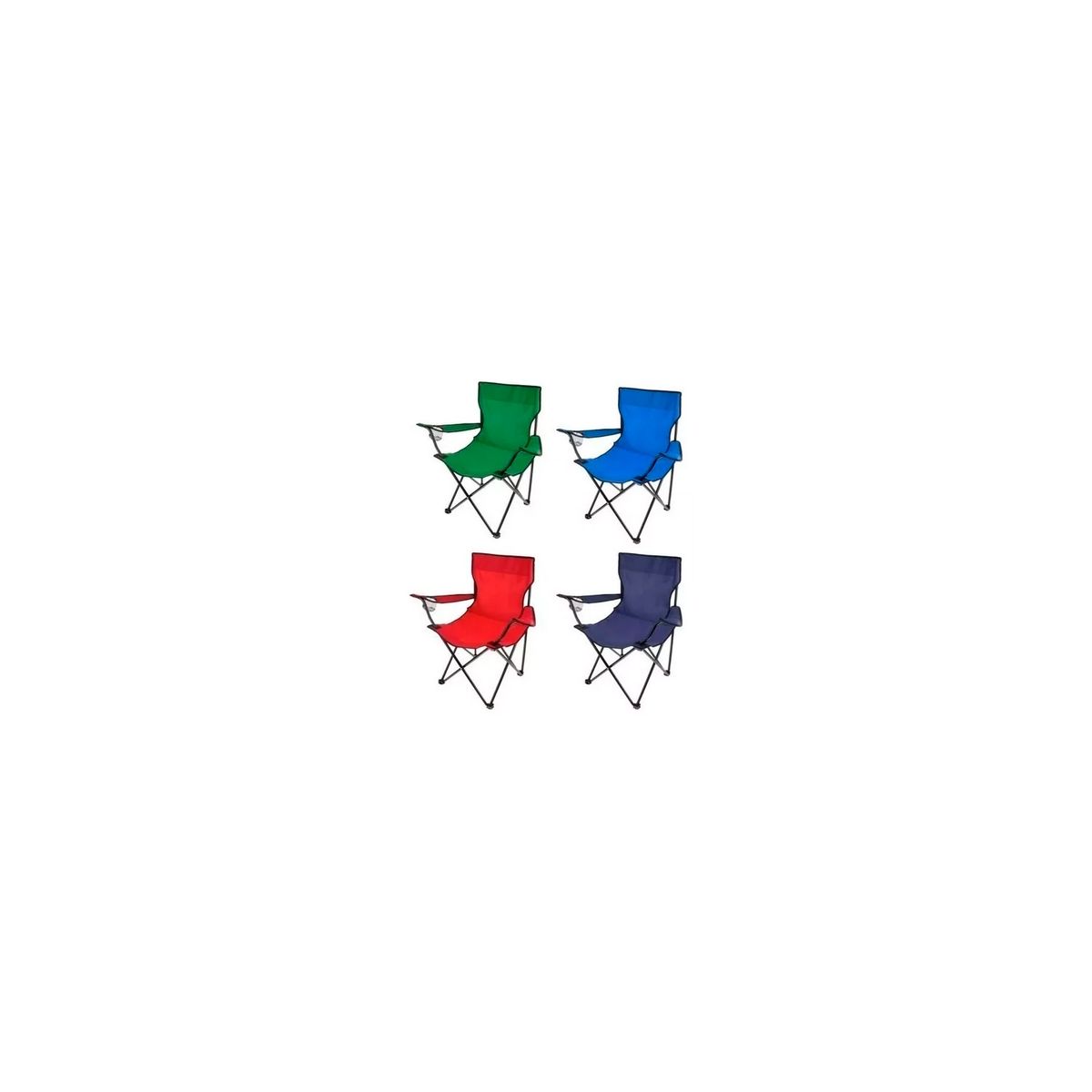 GENERICO - Silla Plegable Camping  Picnic Con Porta Vasos Color Azul