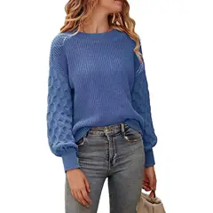 BLWOENS - Suéter de punto para Mujer -Azul