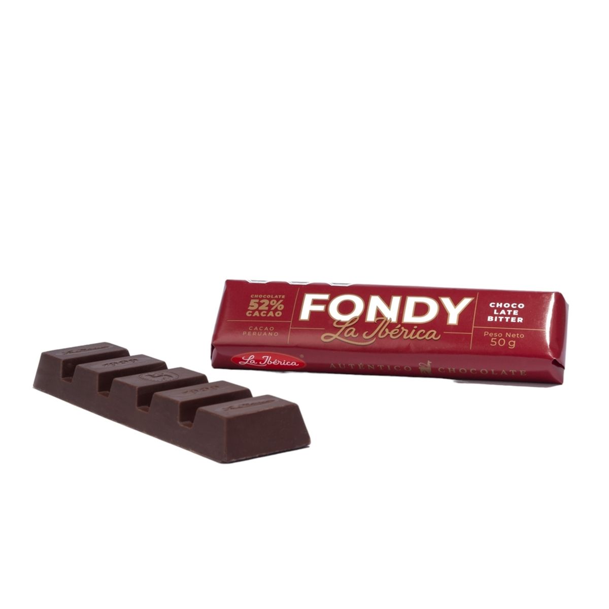 LA IBERICA - CHOCOLATE BITTER EN BARRA 52% CACAO 50G LA IBÉRICA