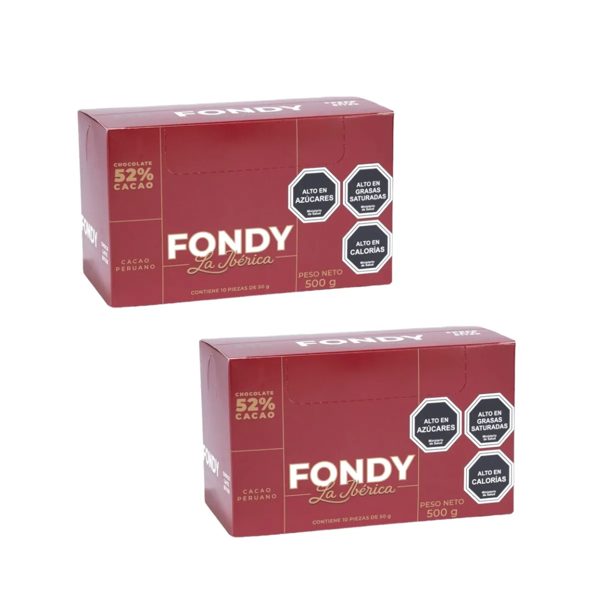 LA IBERICA - PACK X 20 CHOCOLATE BITTER EN BARRA 52% CACAO 50G LA IBÉRICA