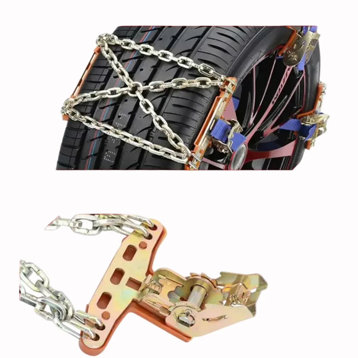 GENERICO - Kit Cadenas Para Nieve Adjustables Con Bolso 4