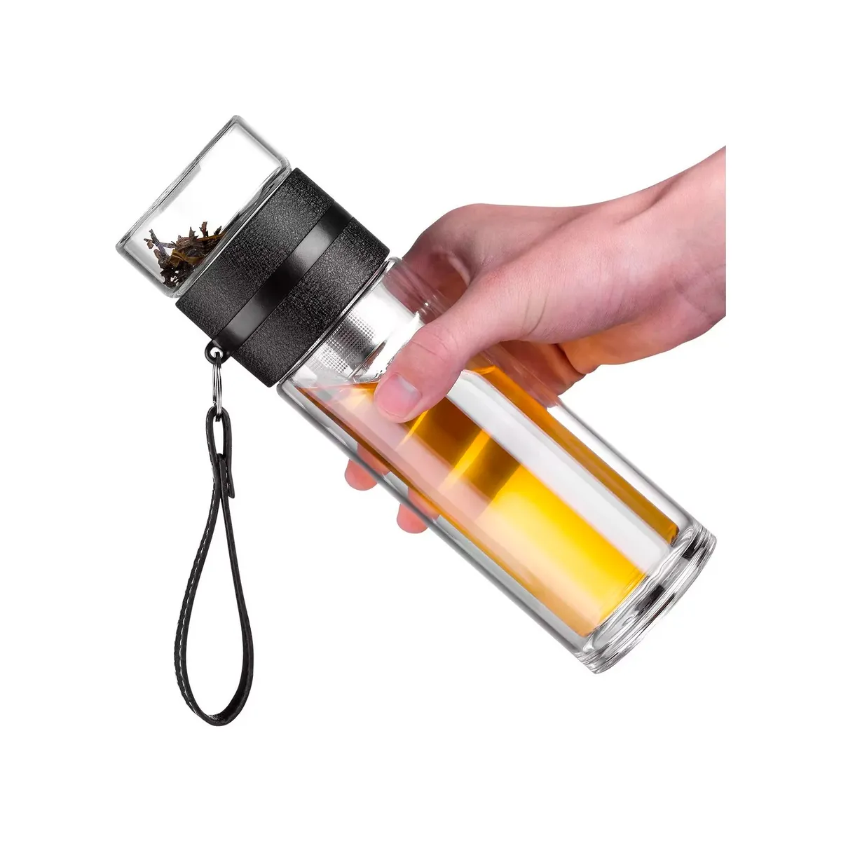 GENERICO - Botella Infusor Vidrio Borosilicato Infusión Separado De Té