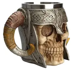 INVENCIBLE - TAZON TE MATE MEDIEVAL VIKINGO CACHO ACERO 420CC AP90 0 CALIFICAR