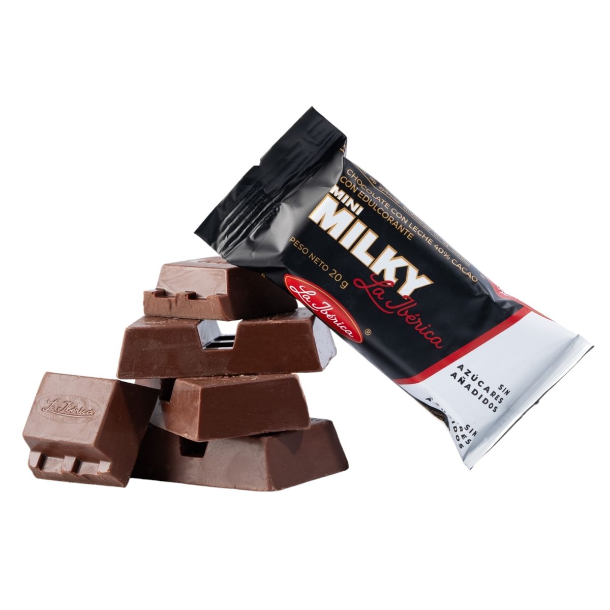 LA IBERICA - CHOCOLATE BARRA MINI MILKY SIN AZÚCAR 20G
